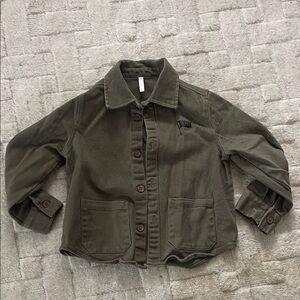 Rylee + Cru Forest Green Utility Jacket size 4-5Y